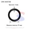 O-ring in gomma nitrilica con Ø 57 mm e spessore 3 mm - CORAR 3X05700