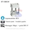 Adattatore 1 modulo quadro per frutti Magic su guida DIN 35 - BTICINO E80CM