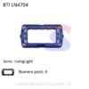 Supporto Bticino 4 moduli con viti serie "Living Light" - BTICINO LN4704