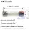 Fusibile in vetro 6,3 x 32 mm 2 A 250V - WIMEX 5000135