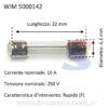 Fusibile in vetro 6,3 x 32 mm 10 A 250V - WIMEX 5000142