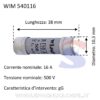 Fusibile CF in ceramica 10,3 x 38 mm 16 A 500V - WIMEX 5400116