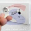 Presa tv Vimar tipo derivata maschio serie "Arkè", Bianco - VIMAR 19300.01.B