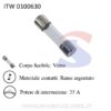 Fusibile in vetro 5x20 mm 630 mA 250 V - ITALWEBER 0100630