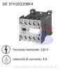 Minicontattore quadripolare 110 V 4 A, serie 3TH2 - SIEMENS 3TH20220BF4