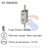 Fusibile a coltello in steatite 126x67x30 mm 160 A 500 V - SIEMENS 3NA3036