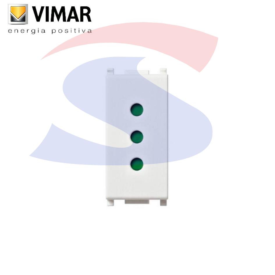 Presa standard Italia 2P + T da 10 A serie Plana", Bianco  - VIMAR 14201