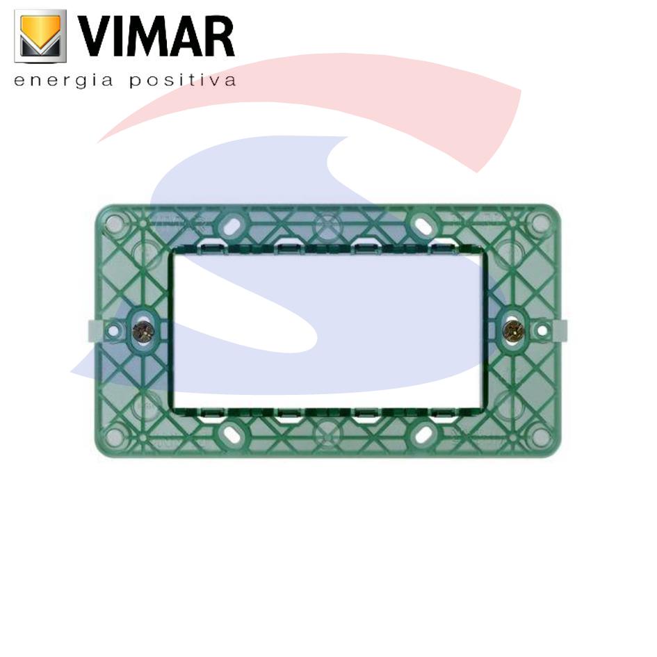 Supporto Vimar 4 moduli con viti serie "Plana" - VIMAR 14614