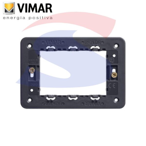 Supporto Vimar 3 moduli con viti serie "Eikon" - VIMAR 21613