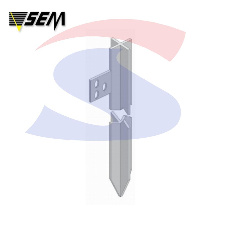 Dispersore a croce in acciaio zincato lungo 1000 mm - SEM 501