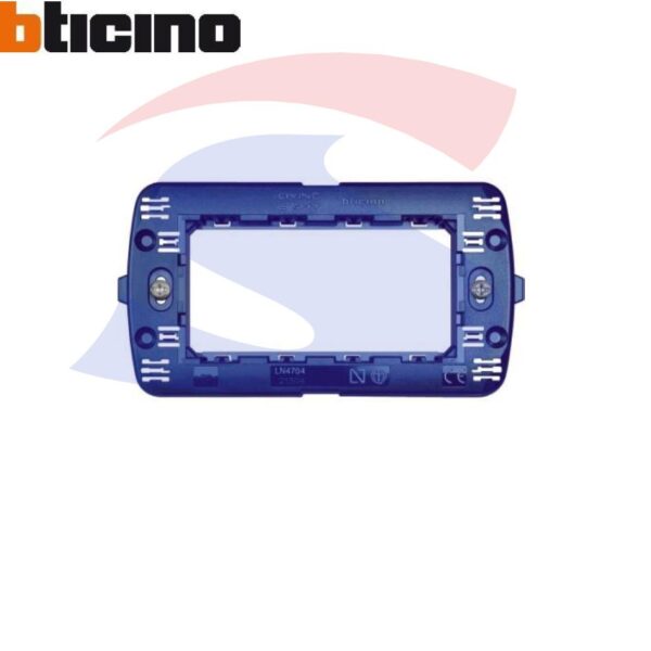 Supporto Bticino 4 moduli con viti serie "Living Light" - BTICINO LN4704