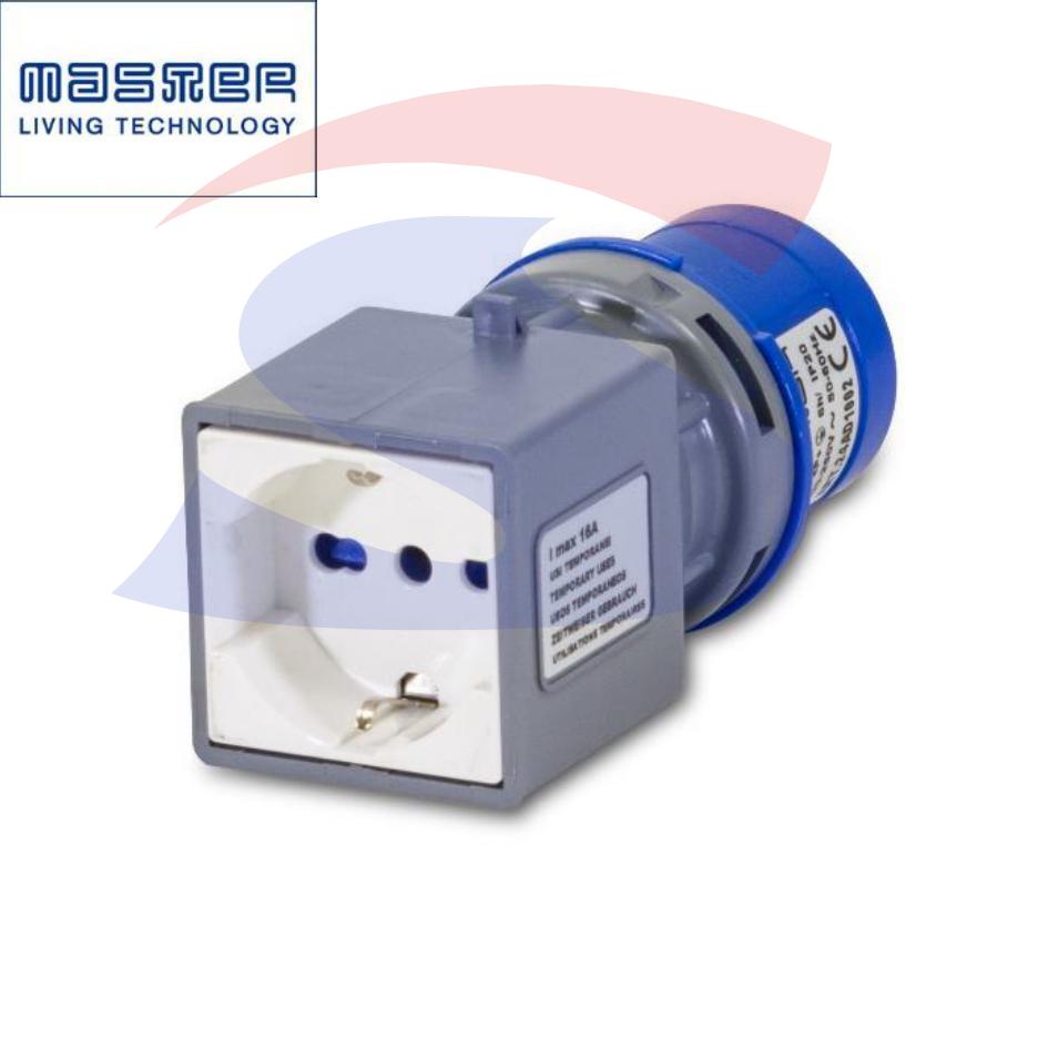 Adattatore industriale Spina CEE 2P+T e presa P40 2P+T 16 A - MASTER 24AD1002