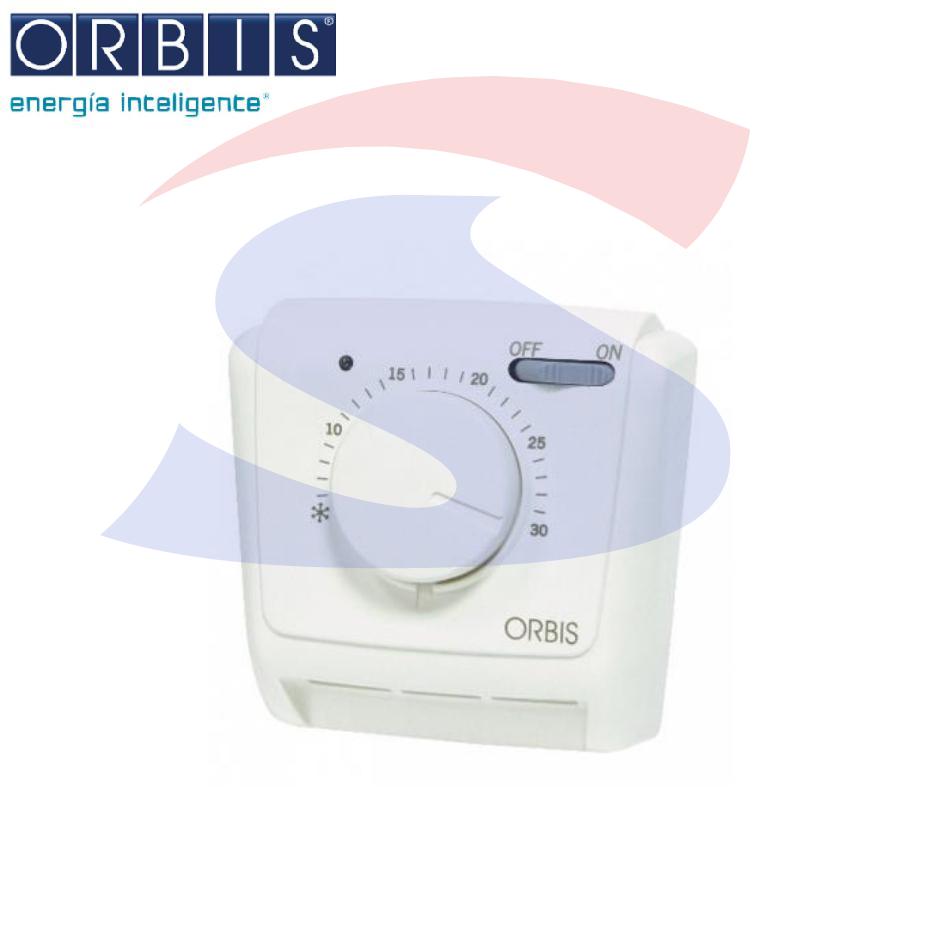 Termostato elettromeccanico da parete, bianco  - ORBIS OB320522
