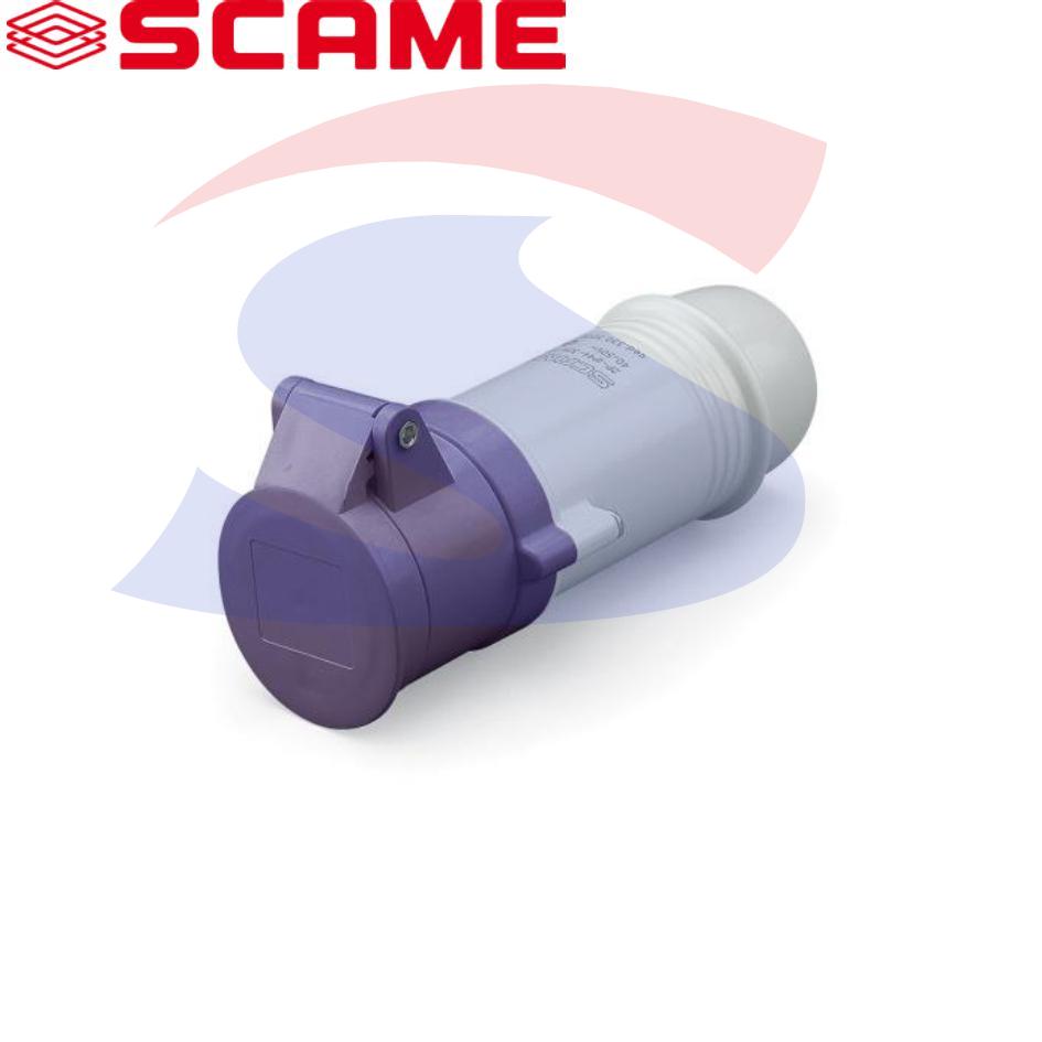 Presa mobile 2P da 16A 20-25 V, Viola  - SCAME 330.1605