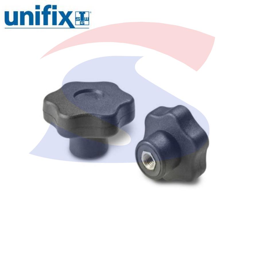Volantino femmina con boccola di Ø 10 mm e pomello Ø 40 mm - UNIFIX 0237 940 10 01
