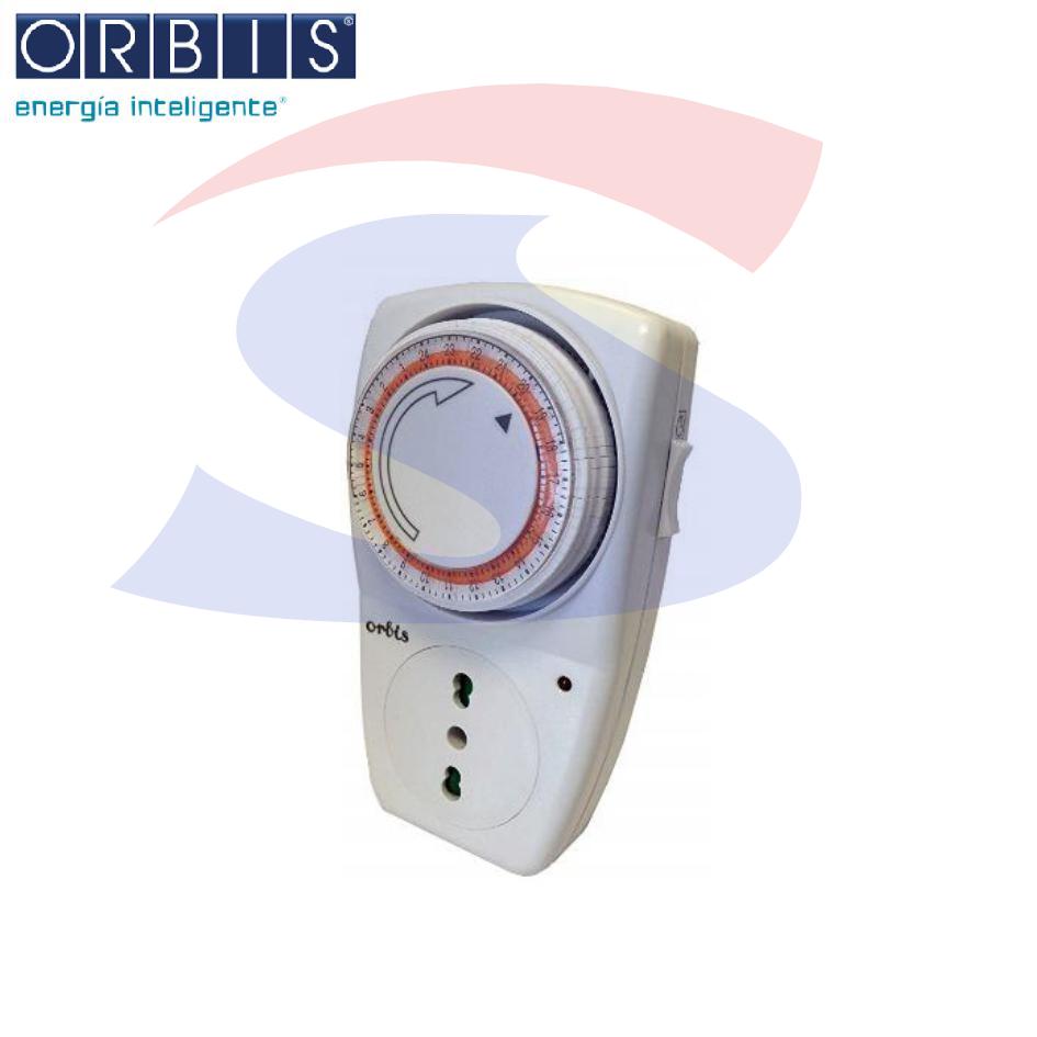 Interruttore orario a spina, 16A e 230V  - ORBIS OB163032