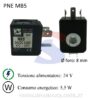Bobina di ricambio per elettrovalvola 24 V DC 5,5 W - PNEUMAX MB5
