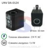 Bobina di ricambio per elettrovalvola 230 V AC 5,4 W - UNIVER DA-0124