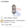 Portalampada con diffusore colore Bianco serie 8000 - VIMAR 08304