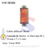 Portalampada con diffusore colore Rosso serie 8000 - VIMAR 08306