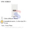 Portalampada con diffusore colore Bianco serie Plana - VIMAR 14386.B