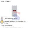 Portalampada con diffusore colore Rosso serie Plana - VIMAR 14386.R