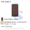 Portalampada con diffusore Rosso serie Idea - VIMAR 16431.R