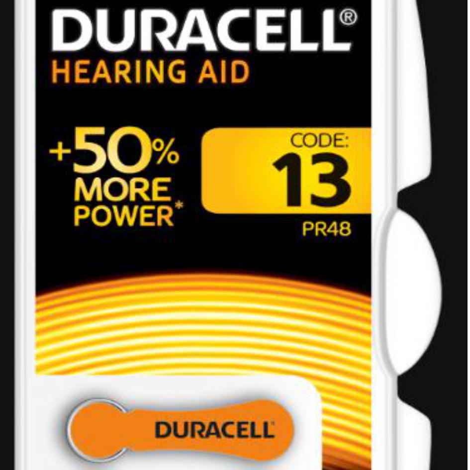 Batterie per apparecchi acustici  13 - DURACELL DA13