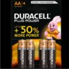 Batterie Alcaline PLUS POWER AA - DURACELL MN1500/4