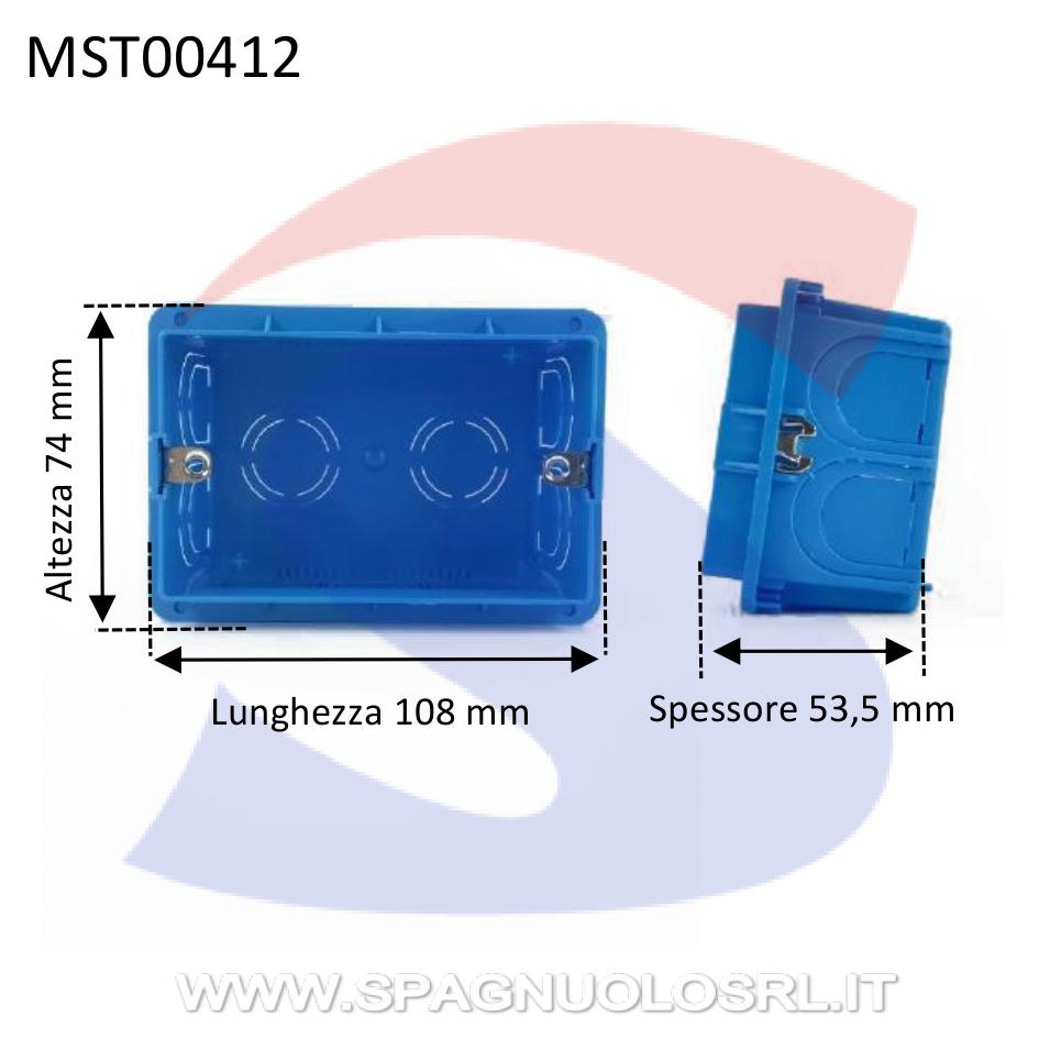 Cassetta portafrutti da incasso 108x74x53,5mm 3 posti - MASTER 00412