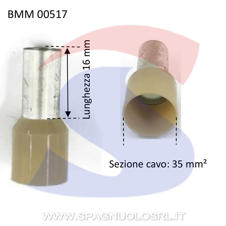 Puntalino a bussola preisolato Beige per cavi da 35 mm² - BMM 00517