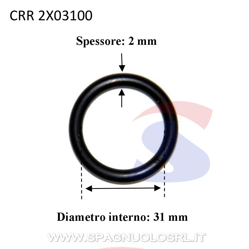O-ring in gomma nitrilica con Ø 31 mm e spessore 2 mm - CORAR 2X03100
