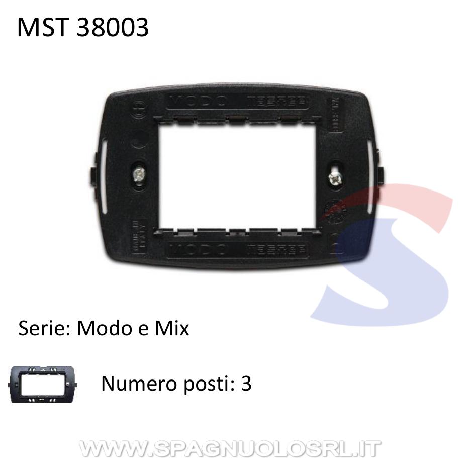 Supporto 3 moduli con viti serie "Modo" e "Mix" - MASTER 38003