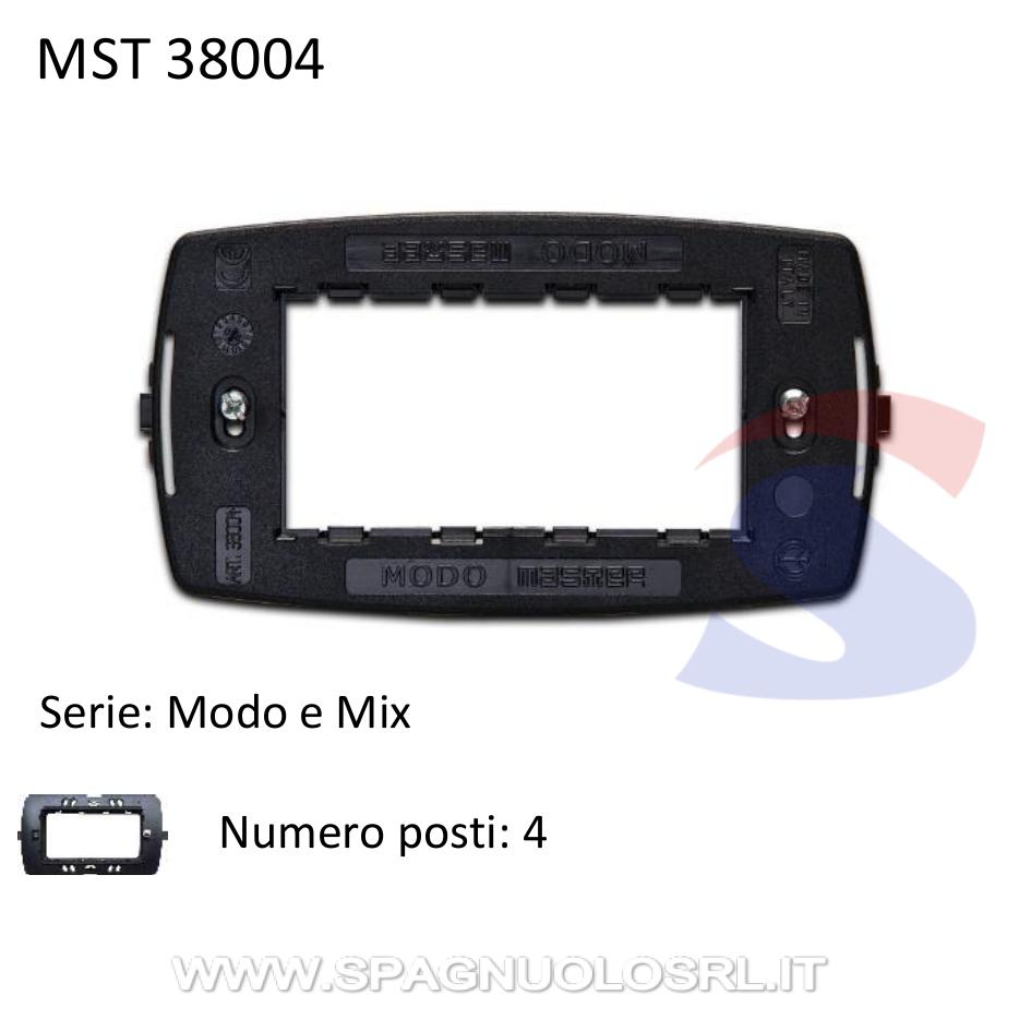 Supporto 4 moduli con viti serie "Modo" e "Mix" - MASTER 38004