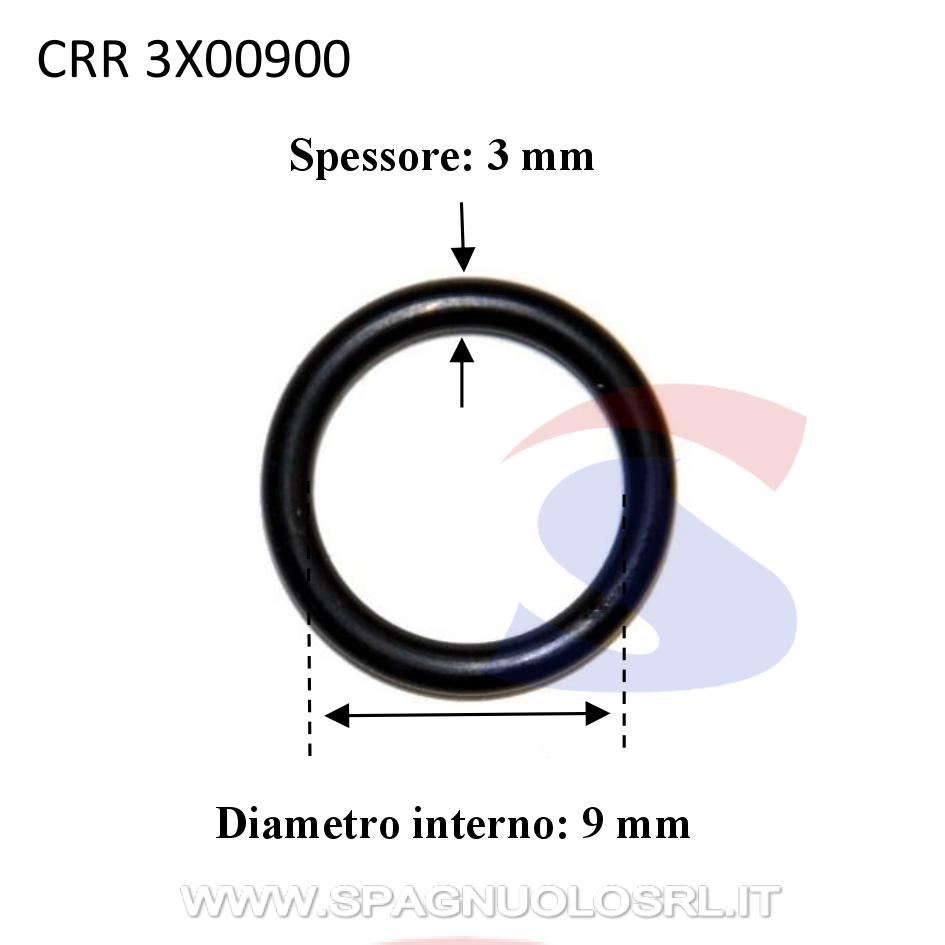 O-ring in gomma nitrilica con Ø 9 mm e spessore 3 mm - CORAR 3X00900