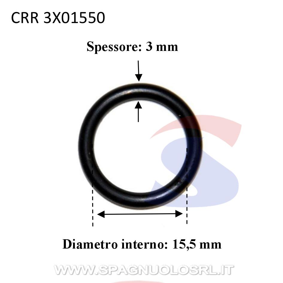 O-ring in gomma nitrilica con Ø 15,5 mm e spessore 3 mm - CORAR 3X01550