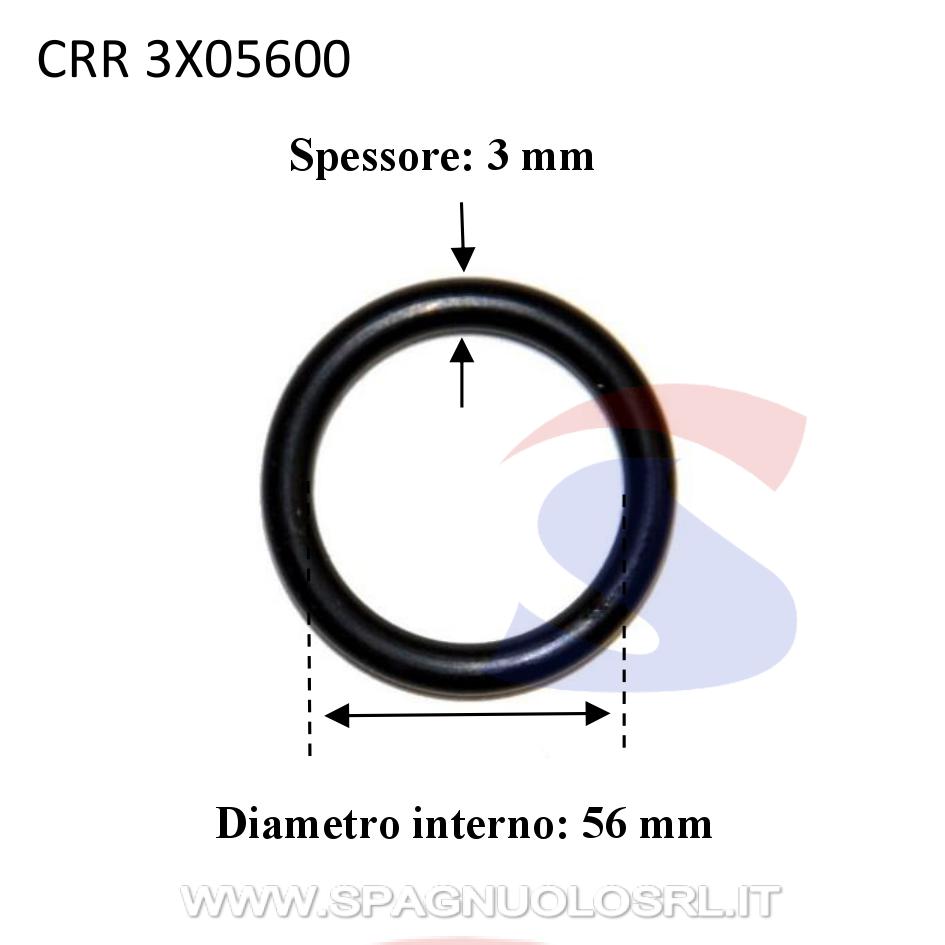 O-ring in gomma nitrilica con Ø 56 mm e spessore 3 mm - CORAR 3X05600