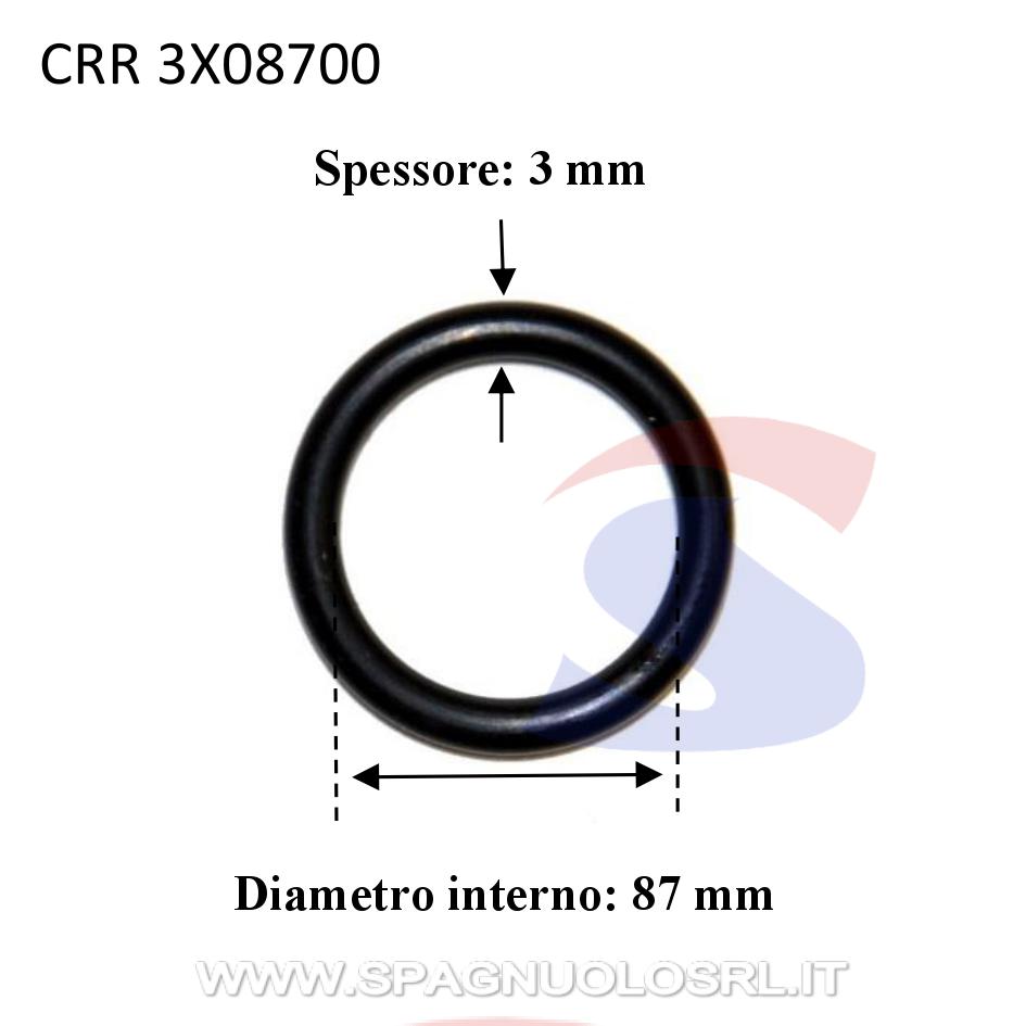 O-ring in gomma nitrilica con Ø 87 mm e spessore 3 mm - CORAR 3X08700