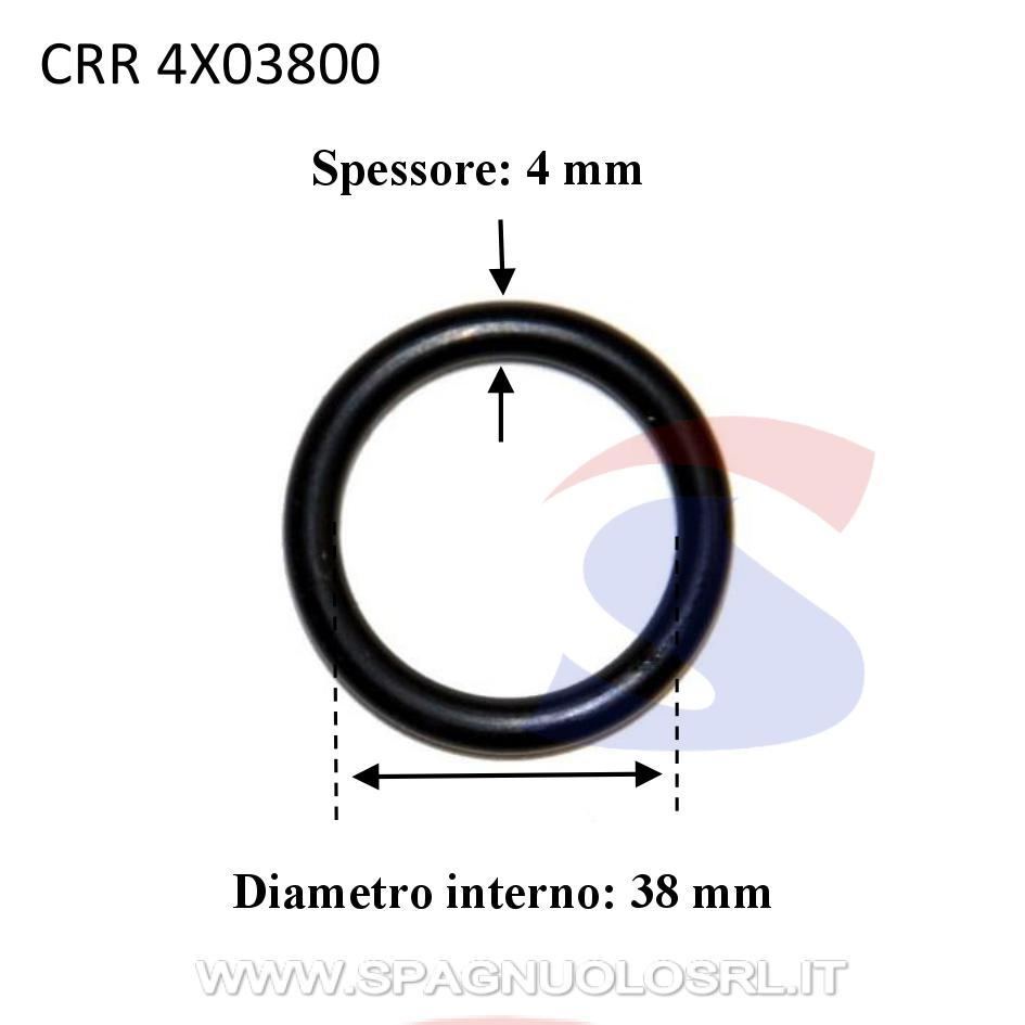O-ring in gomma nitrilica con Ø 38 mm e spessore 4 mm - CORAR 4X03800