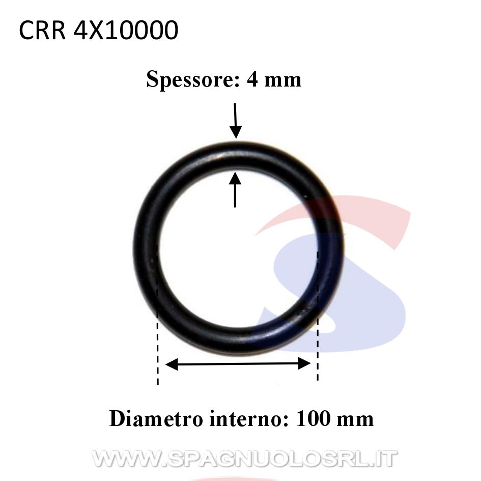 O-ring in gomma nitrilica con Ø 100 mm e spessore 4 mm - CORAR 4X10000