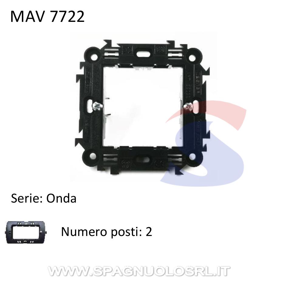 Supporto Marlanvil 2 moduli con graffette serie Onda, Grigio - MARLANVIL 7722