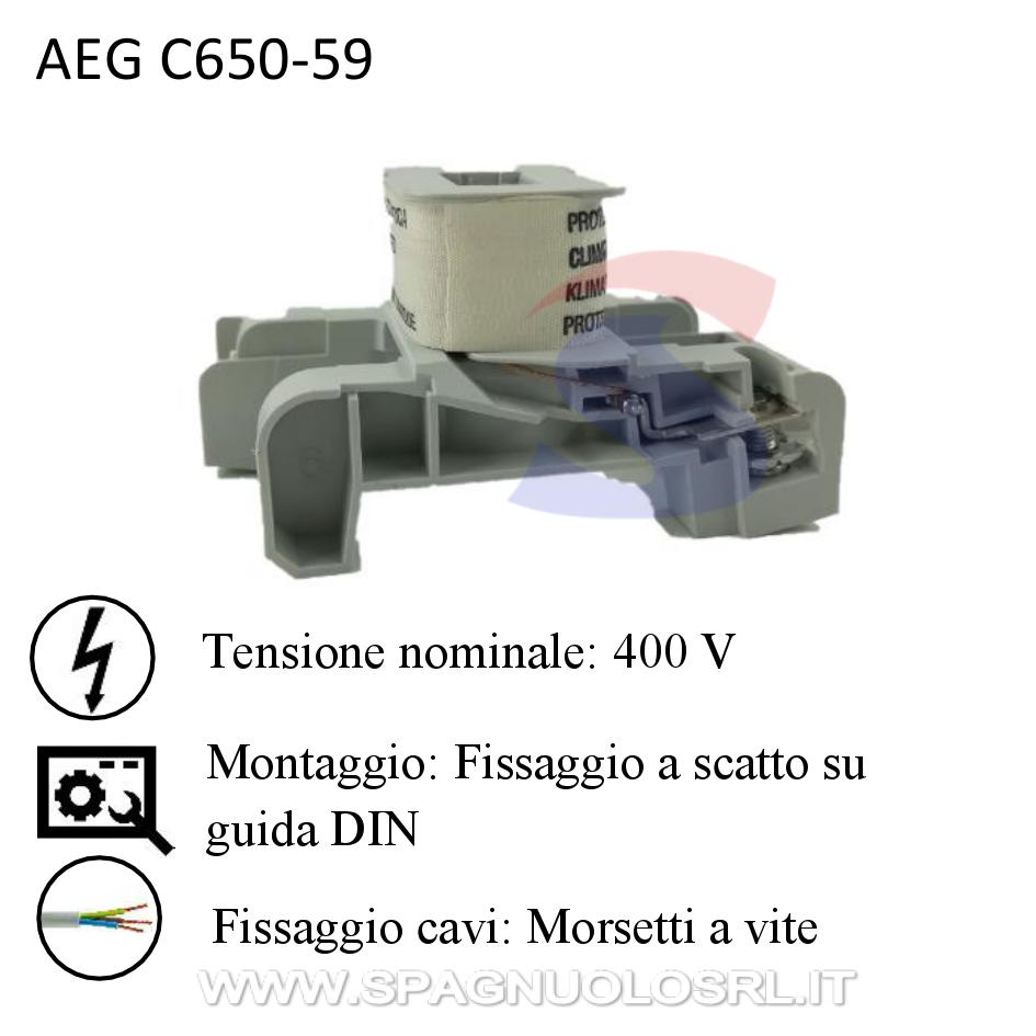 Bobina di ricambio per contattori serie LSK e LSKCW, 400 V - AEG C650-59