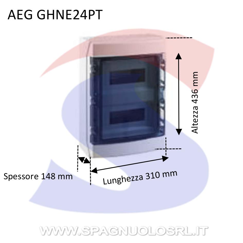 Centralino modulare da esterno 310x436x148 mm 24 moduli - AEG GHNE24PT