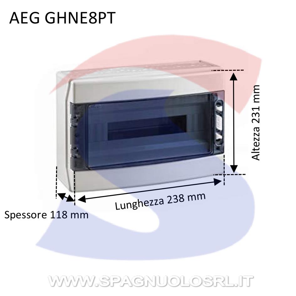 Centralino modulare da esterno 238x231x118 mm 8 moduli - AEG GHNE8PT