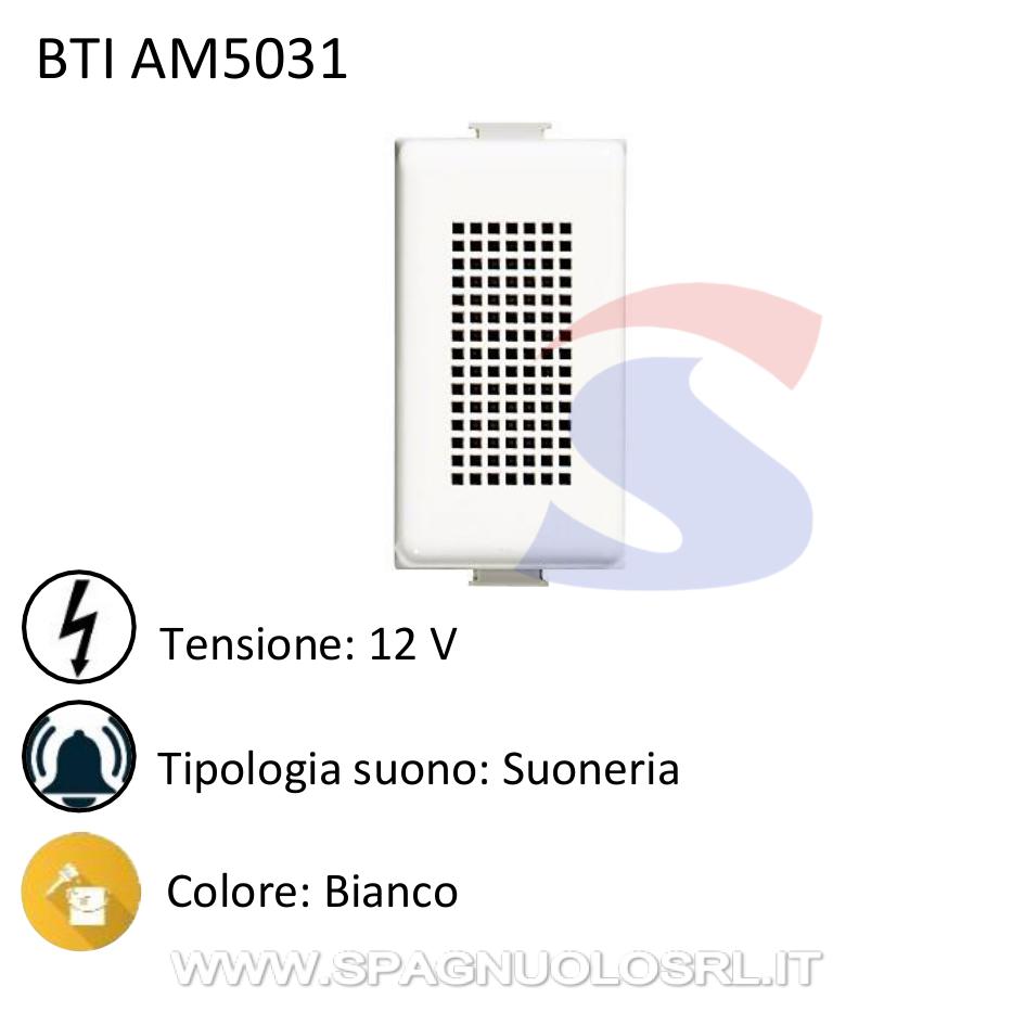 Suoneria in bronzo serie "Matix" 12 V, Bianco - BTICINO AM5031