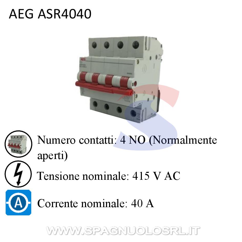 Sezionatore quadripolare 40 A 415 V, 4 moduli - AEG ASR4040