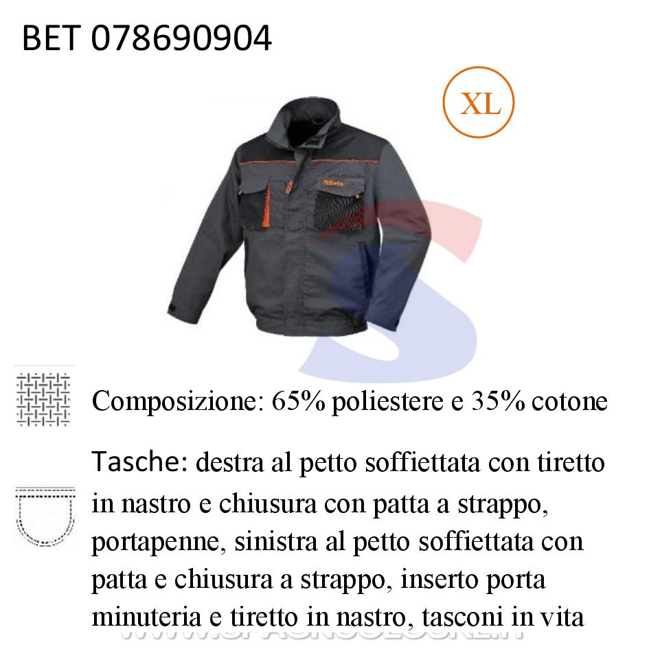 Giacca leggera da lavoro 180 g Taglia XL, Grigio - BETA 078690904