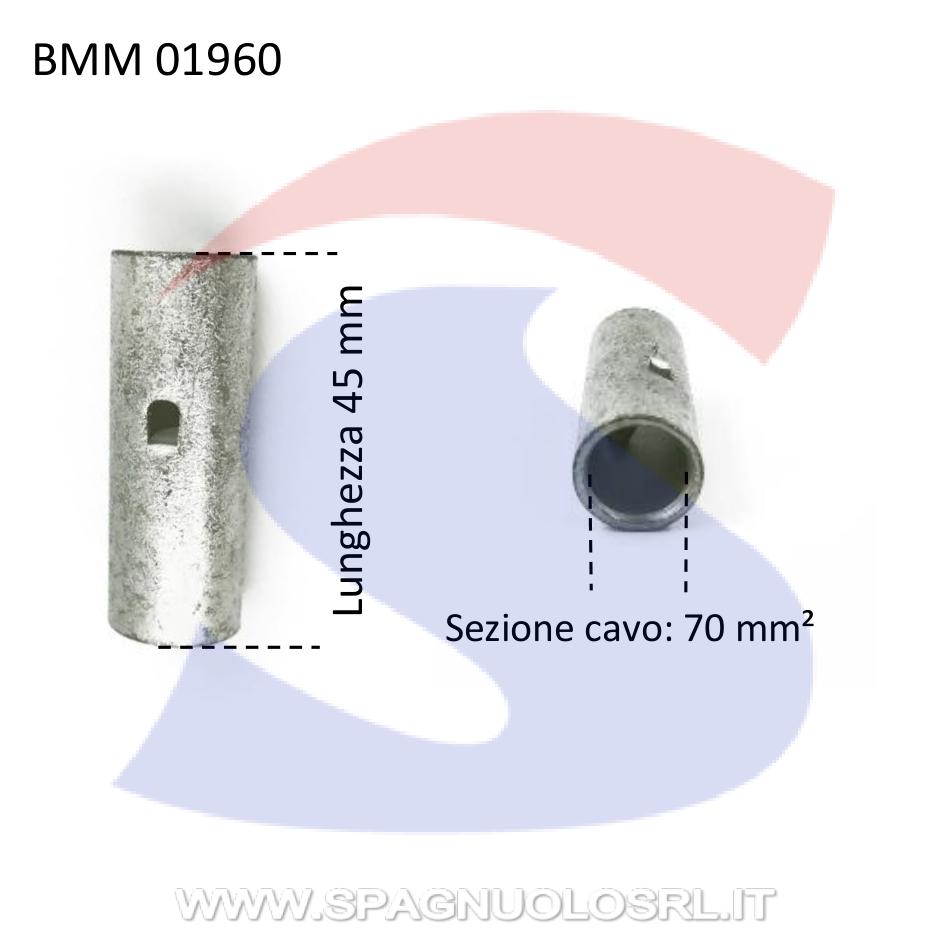 Connettore di testa nudo in rame stagnato con Ø 12 mm - BMM 01960