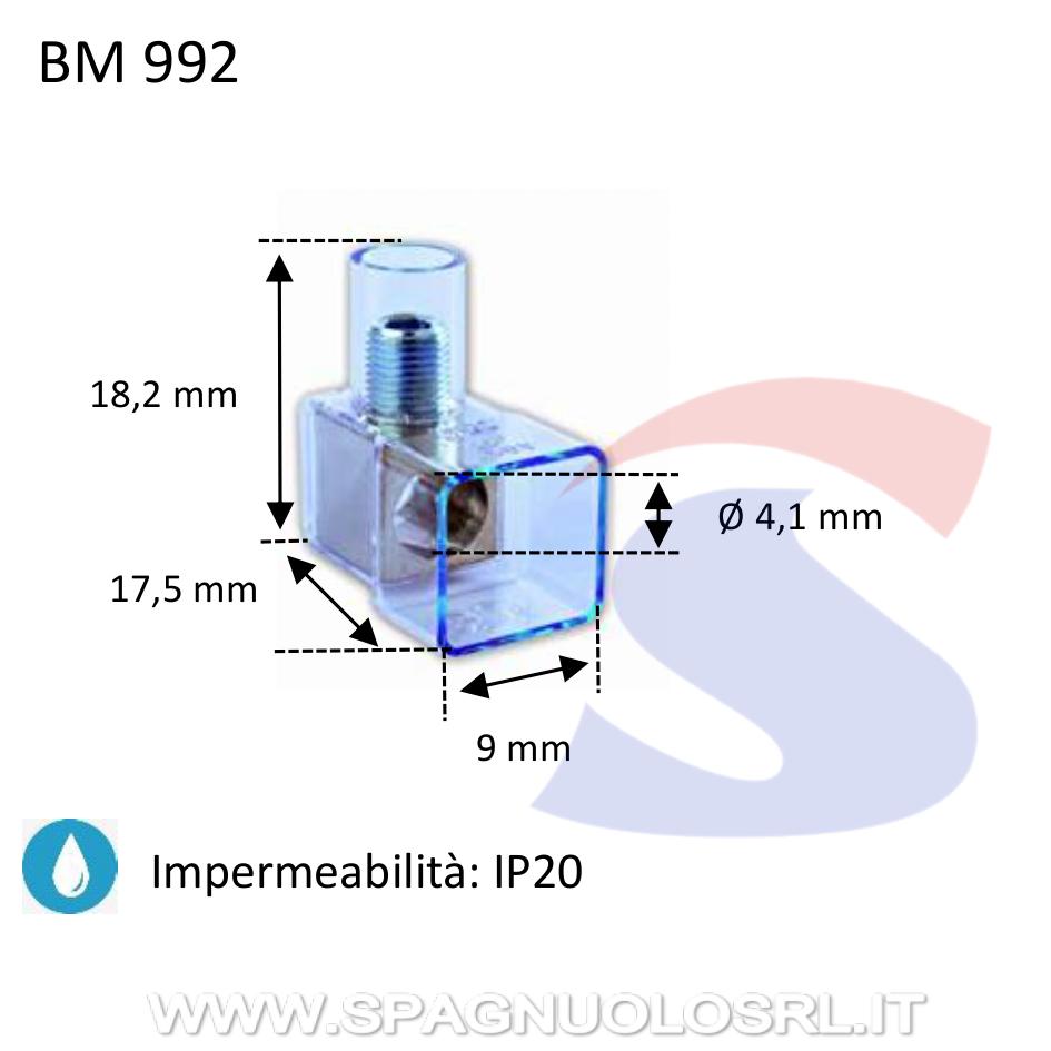 Morsetto a barrette da 10 Poli per 2 conduttori da 2,5 mm² - BMM 992