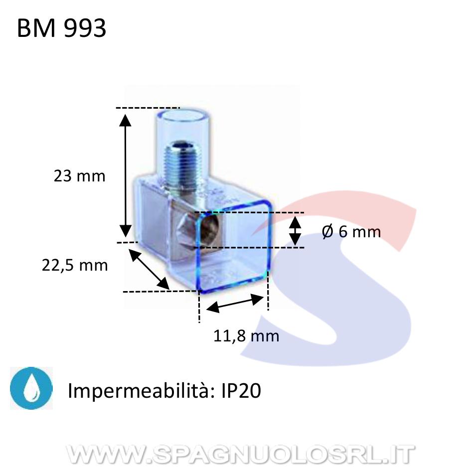 Morsetto a barrette da 10 Poli per 2 conduttori da 6 mm² - BMM 993